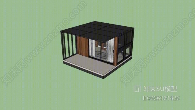 现代花园棚SU模型下载【ID:626331826】
