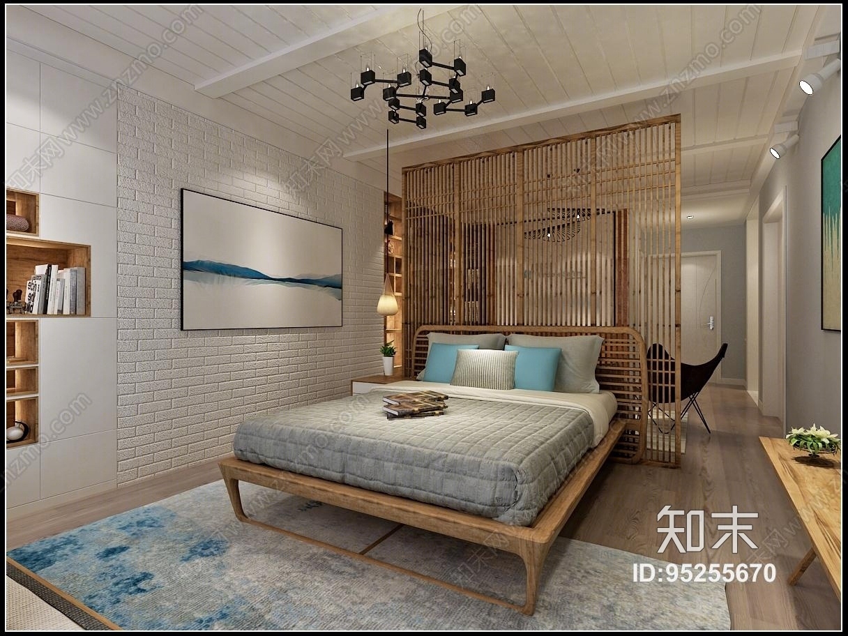 北欧单身公寓3D模型下载【ID:95255670】