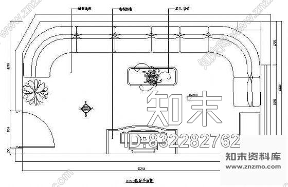 图块/节点KTV包房平面图1cad施工图下载【ID:832282762】