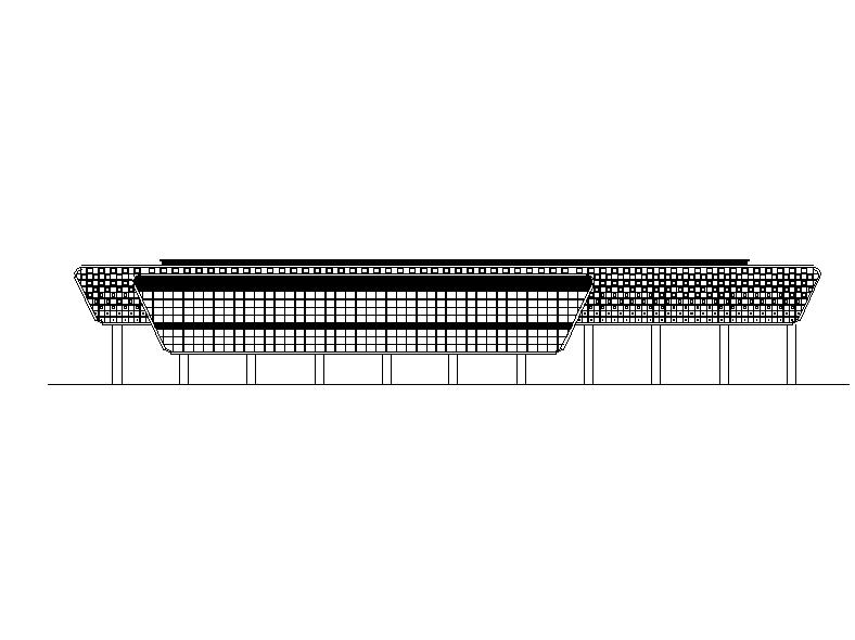 [浙江]高架三层岛式交通车站建筑施工图cad施工图下载【ID:164867181】