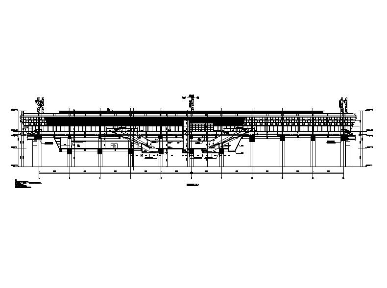 [浙江]高架三层岛式交通车站建筑施工图cad施工图下载【ID:164867181】