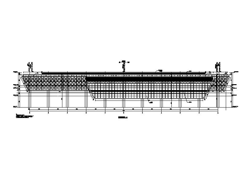 [浙江]高架三层岛式交通车站建筑施工图cad施工图下载【ID:164867181】