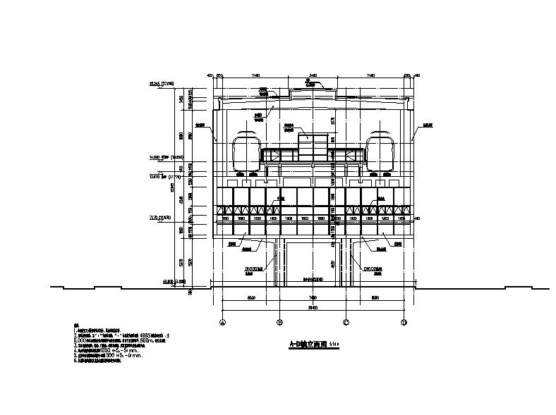 [浙江]高架三层岛式交通车站建筑施工图cad施工图下载【ID:164867181】