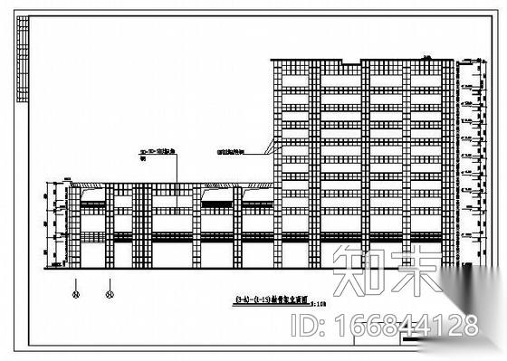 某干挂石材幕墙工程图cad施工图下载【ID:166844128】