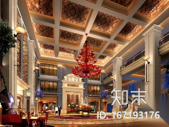 [上海]高端奢华五星级商务酒店一层公共区域室内装修施工...cad施工图下载【ID:167193176】
