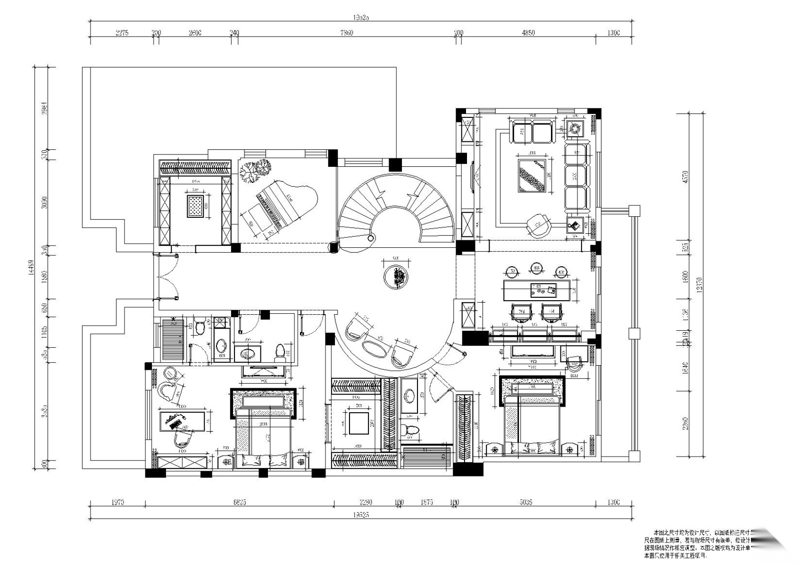 [四川]-成都麓山国际别墅住宅施工图+效果图cad施工图下载【ID:160068116】