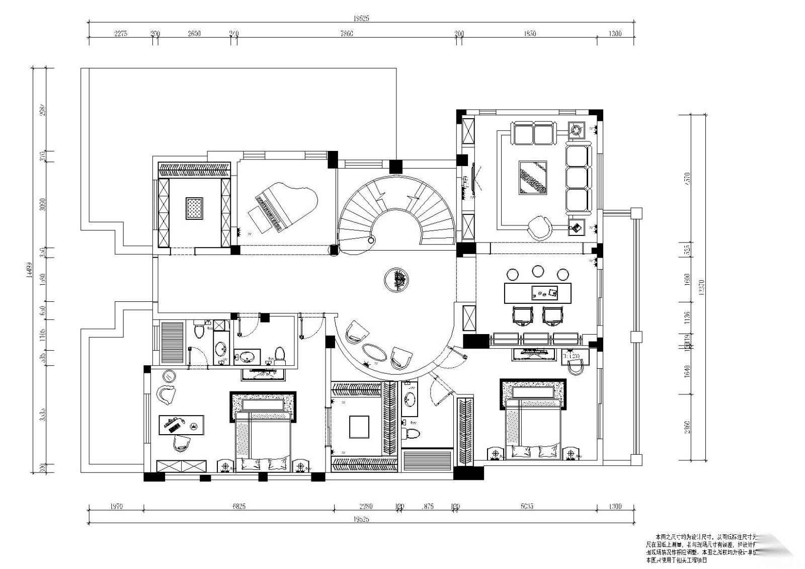 [四川]-成都麓山国际别墅住宅施工图+效果图cad施工图下载【ID:160068116】