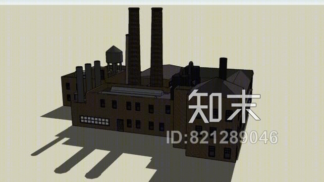 大型工厂SU模型下载【ID:821289046】