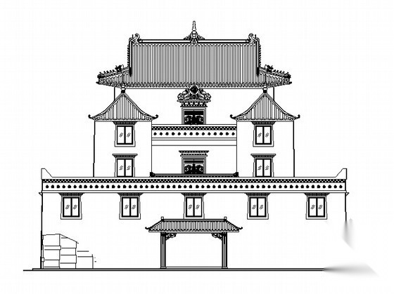 [四川]某古寺庙修建工程建筑施工图施工图下载【ID:160729150】