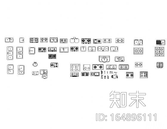 厨房用品cad施工图下载【ID:164896111】