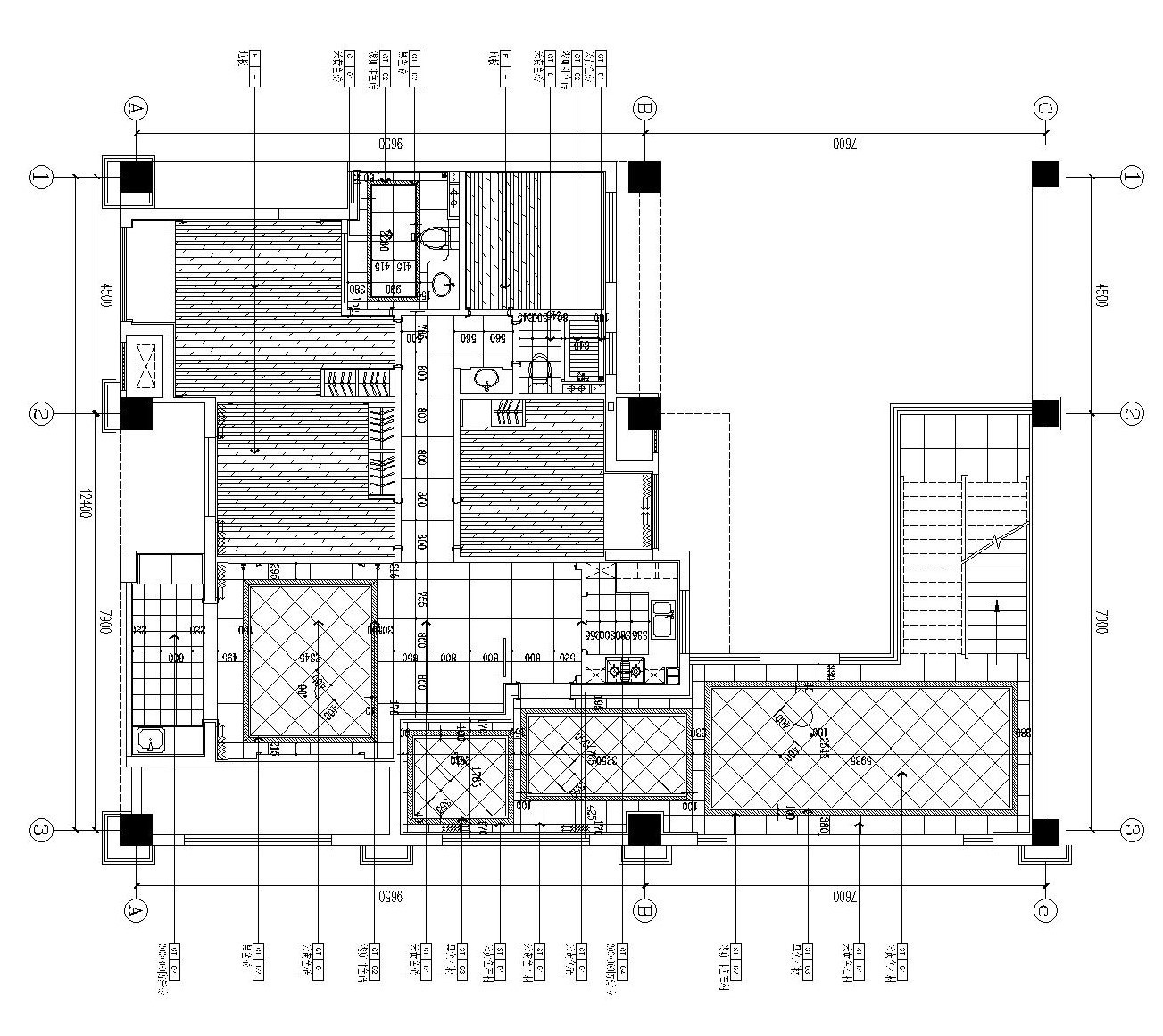 [苏州]简欧风格样板间精装修全套施工图（附效果图）cad施工图下载【ID:160120148】