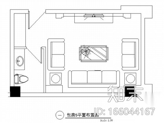 某欧式娱乐会所包房5装修图cad施工图下载【ID:166044167】