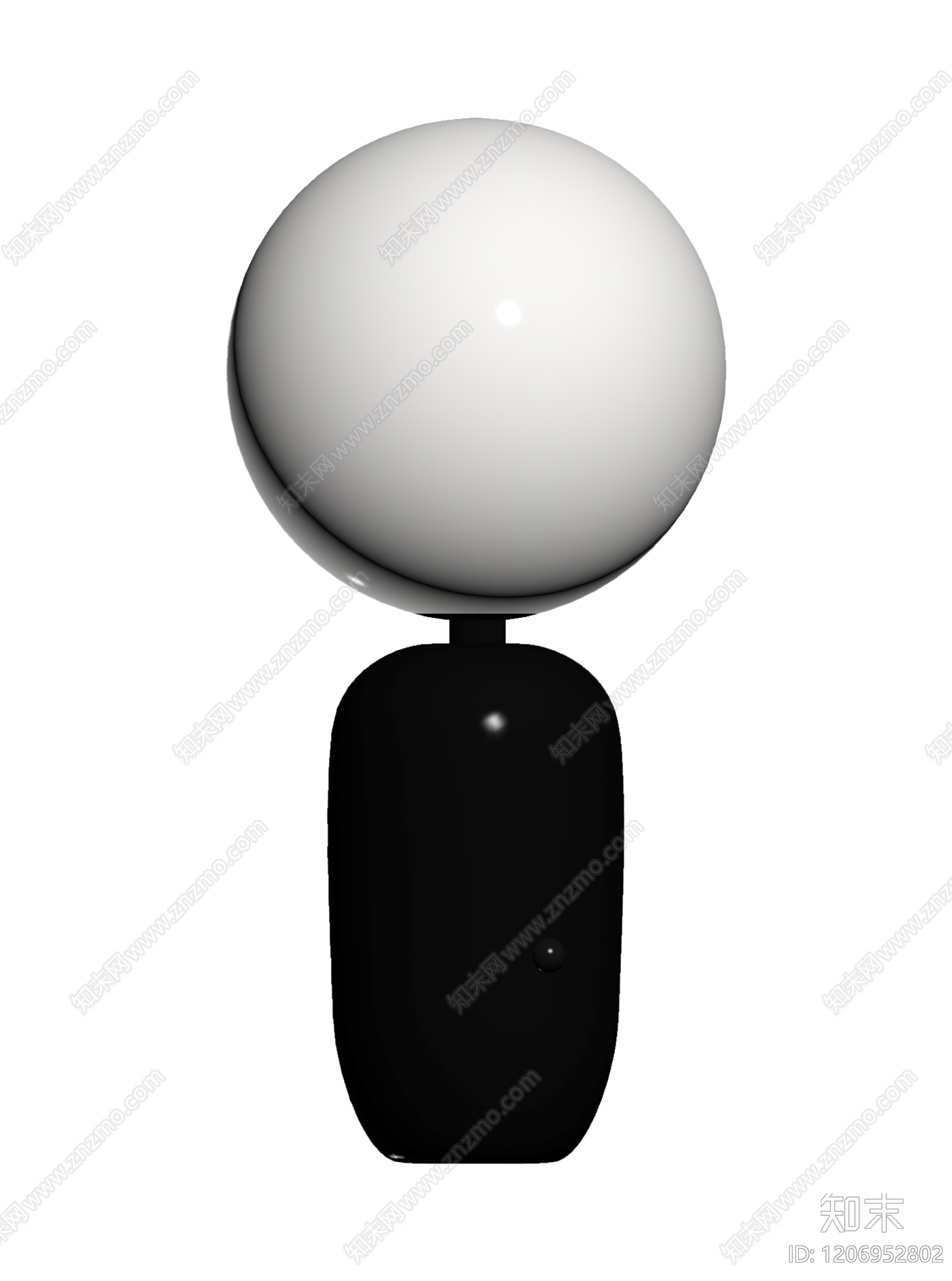 球形台灯3D模型下载【ID:1206952802】
