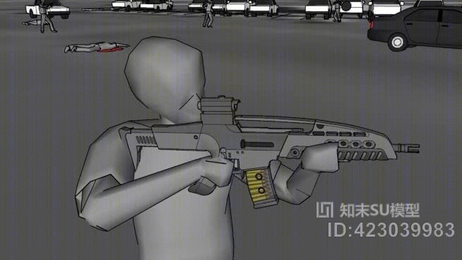 第51区射击SU模型下载【ID:423039983】