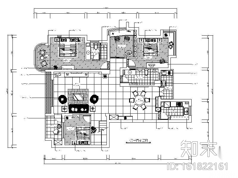 300㎡二层别墅装修图cad施工图下载【ID:161822161】