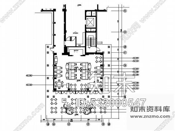 施工图杭州某连锁酒店西餐厅室内装修图cad施工图下载【ID:532000547】