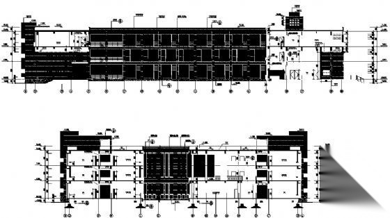 某三层学校办公楼建筑方案图cad施工图下载【ID:151576147】