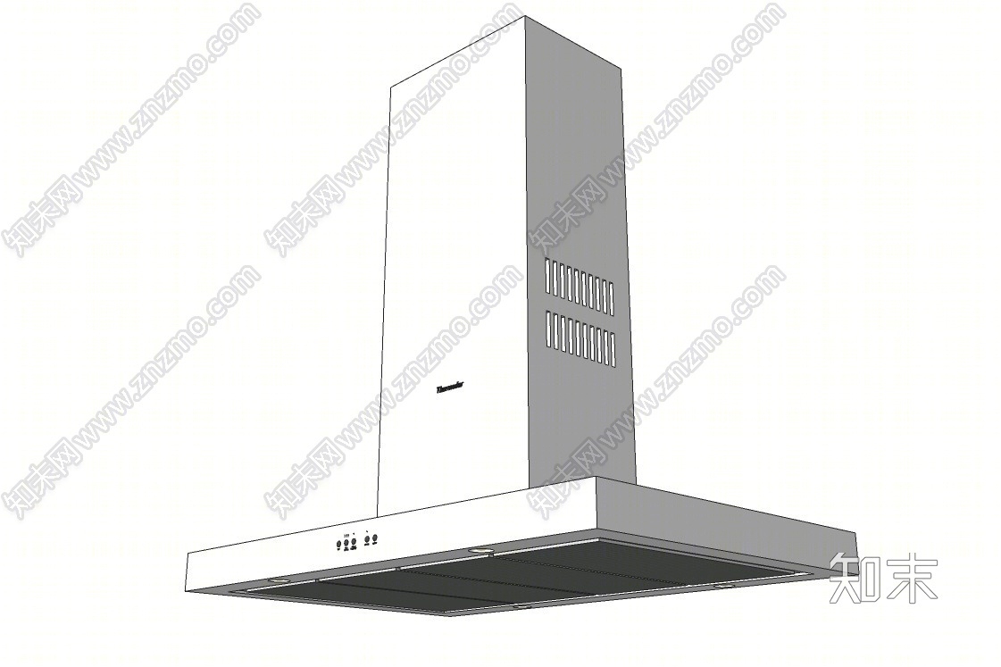现代白色油烟机SU模型下载【ID:193268172】