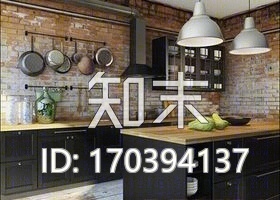 一个现代的厨房模型3D模型下载【ID:170394137】