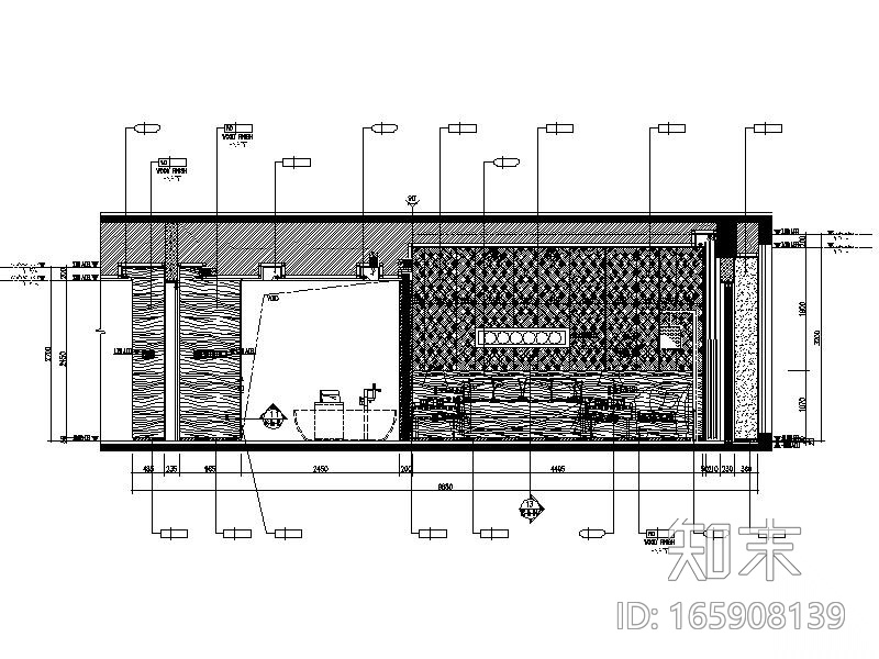 [广东]高档5星酒店标准大床房设计施工图cad施工图下载【ID:165908139】