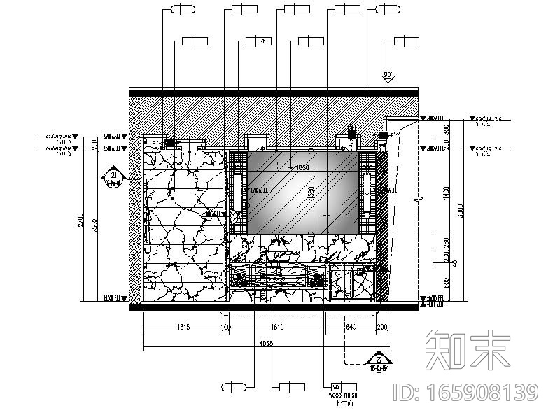 [广东]高档5星酒店标准大床房设计施工图cad施工图下载【ID:165908139】