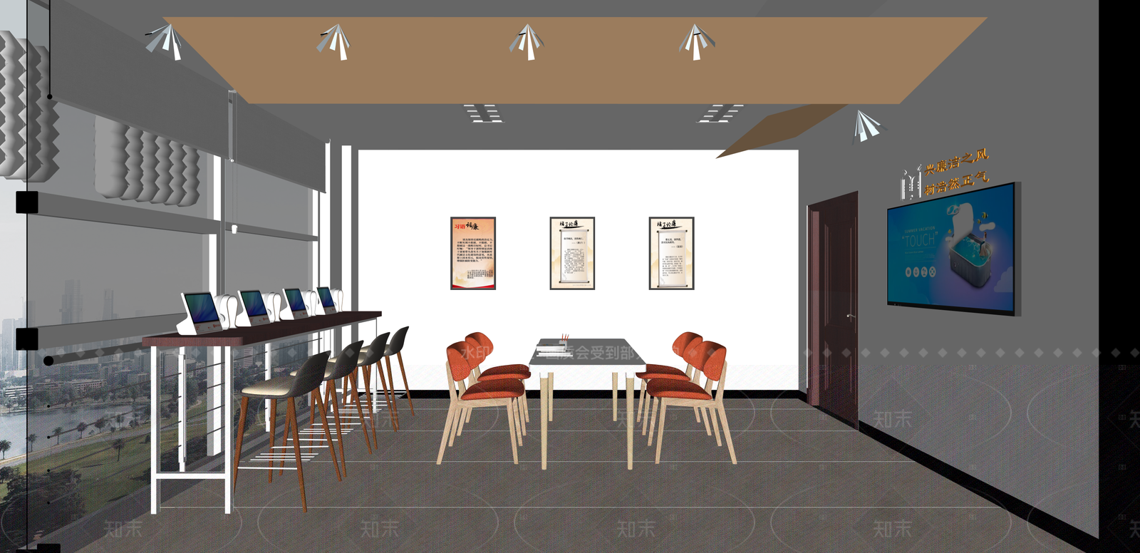 现代接待室SU模型下载【ID:1215925757】