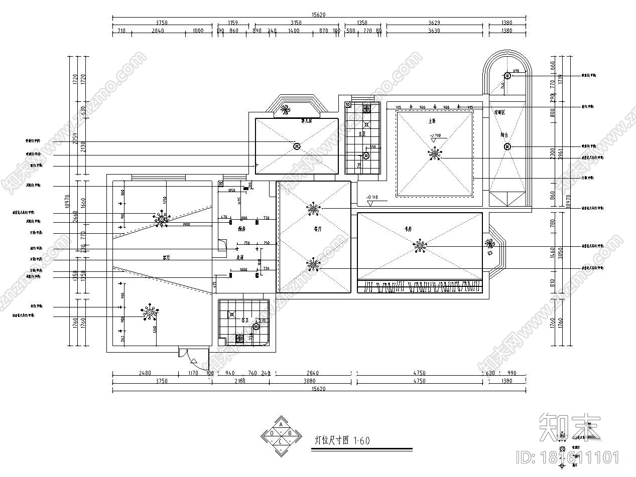 现代风格阳光新城冯先生雅居(简约风格)cad施工图下载【ID:181611101】