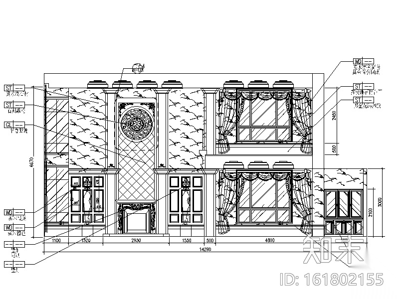 全套欧式古典豪宅设计CAD施工图（含效果图）cad施工图下载【ID:161802155】