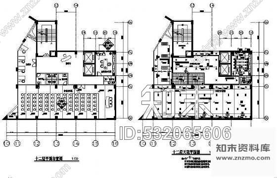 施工图某国际大酒店部分平、立面装修图cad施工图下载【ID:532065606】