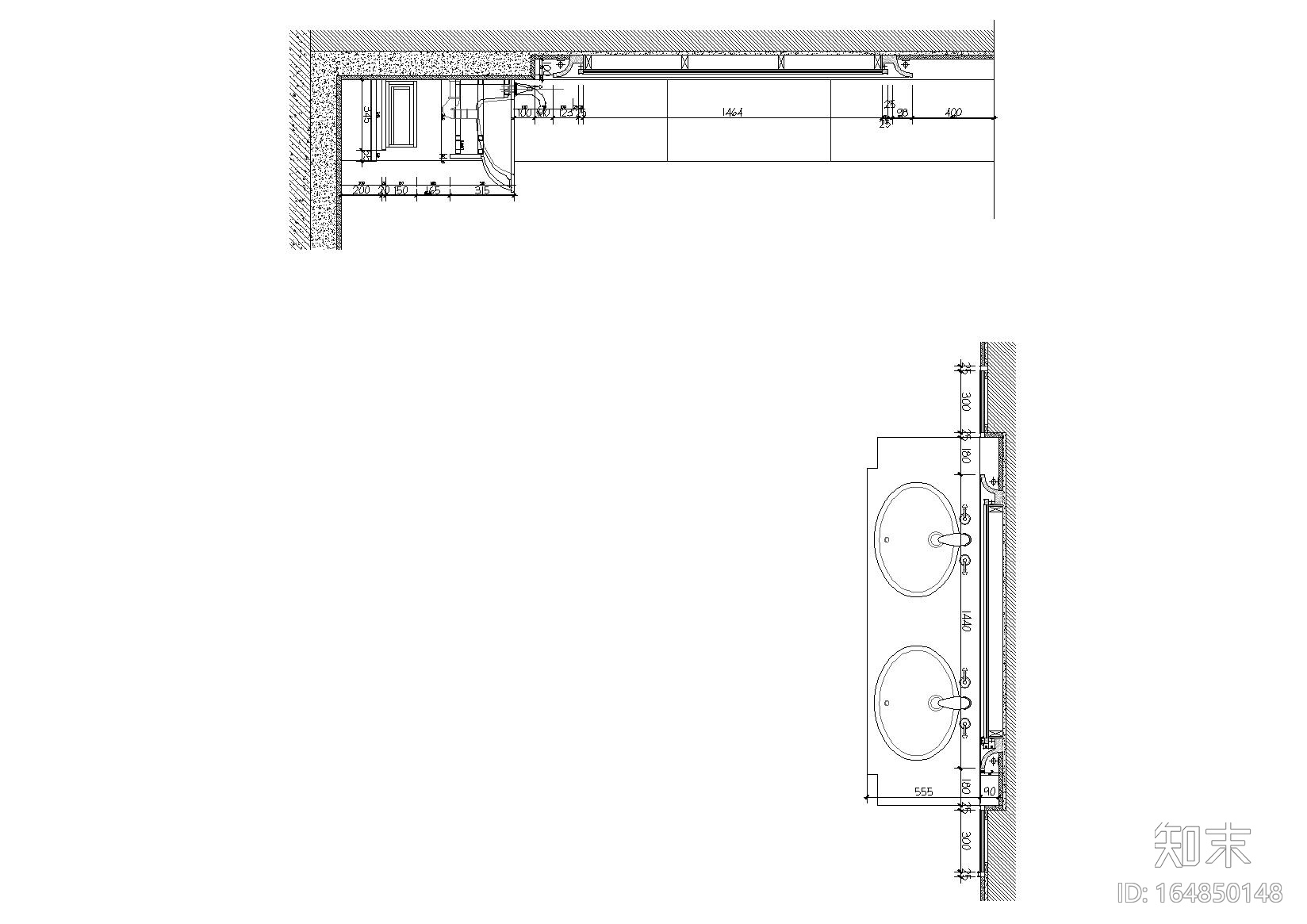 卫生间CAD节点合集施工图下载【ID:164850148】