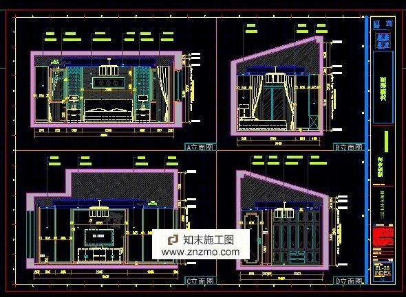 中式施工图cad施工图下载【ID:36888265】
