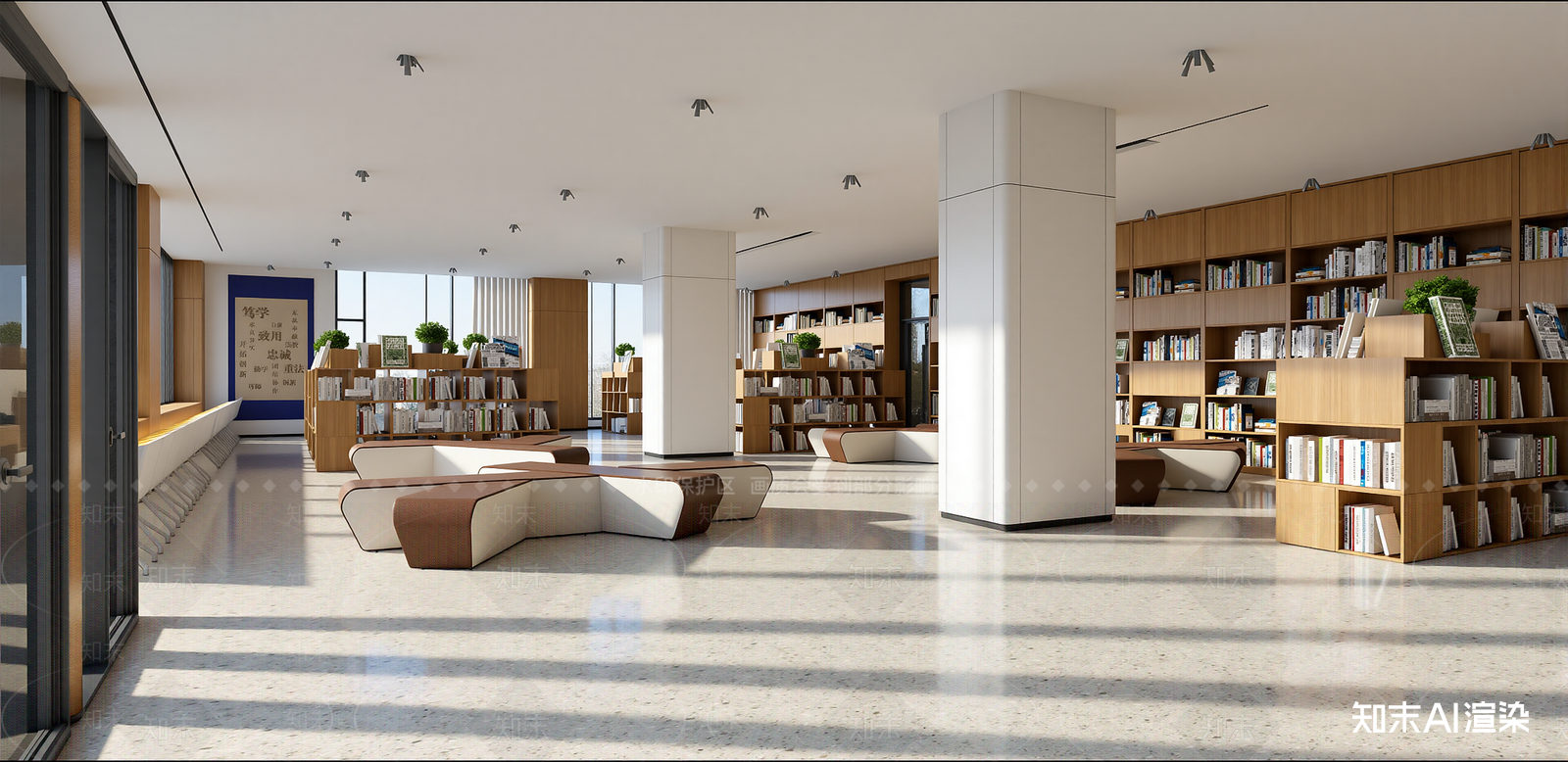 现代阅览室SU模型下载【ID:1215991663】