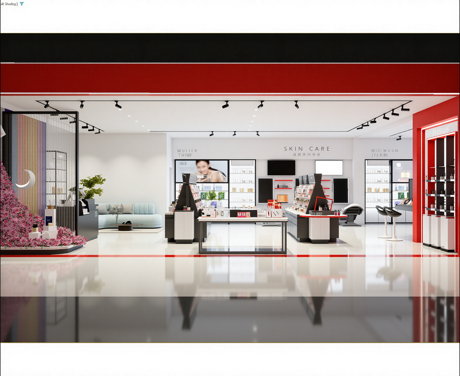 现代化妆品展台3D模型下载【ID:1215006818】