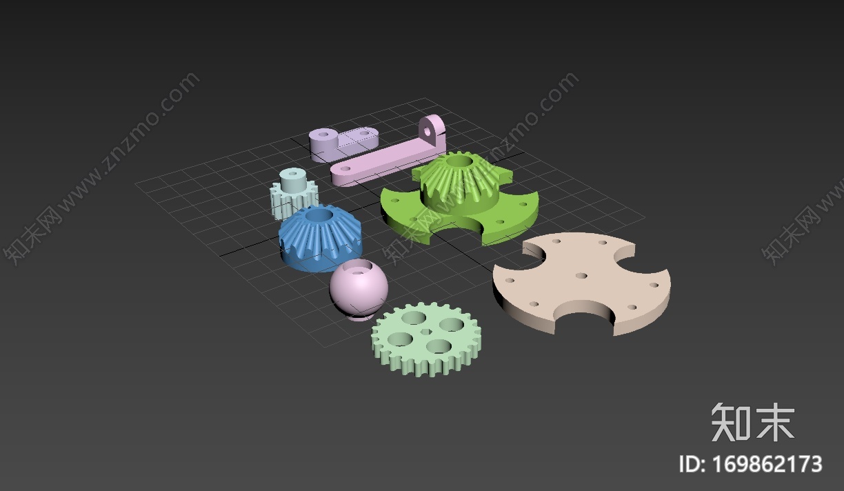 圆柱齿轮式差速器3d打印模型下载【ID:169862173】