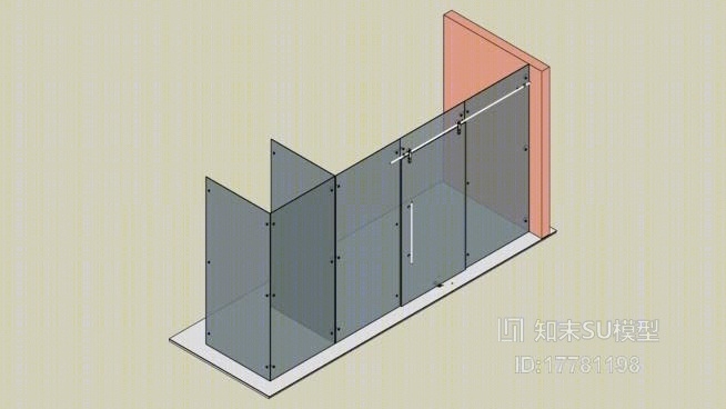 推拉门SU模型下载【ID:17781198】