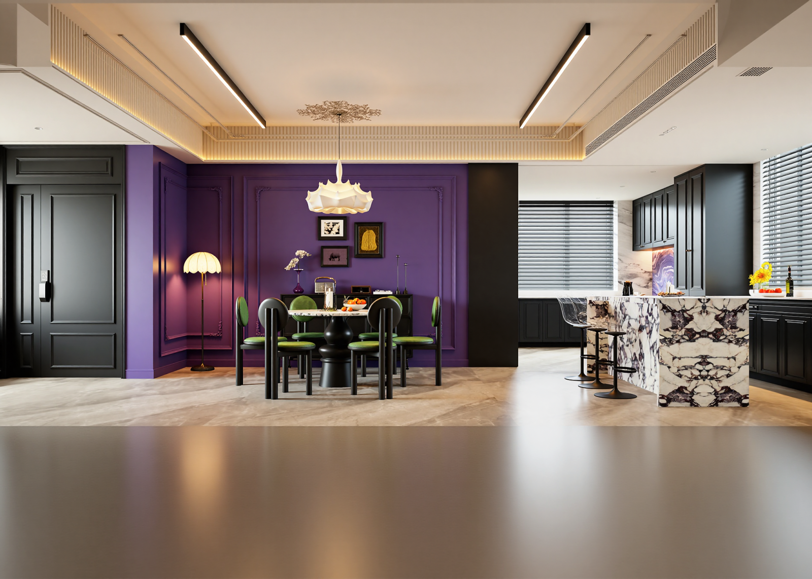 法式民宿大厅3D模型下载【ID:1215128313】