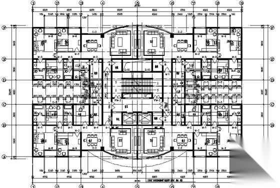 [威海]某国贸公寓改建工程建筑施工套图cad施工图下载【ID:167625152】