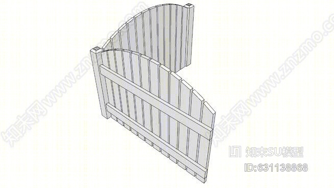 篱笆角2SU模型下载【ID:631138868】