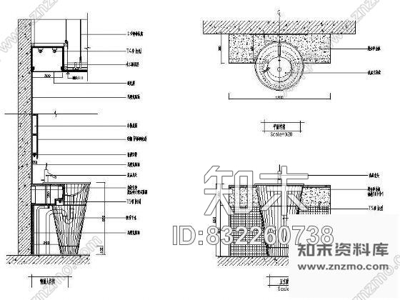 图块/节点洗手台详图cad施工图下载【ID:832260738】