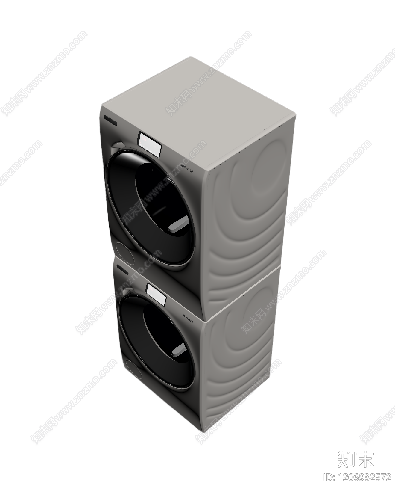 叠放式洗衣机组合3D模型下载【ID:1206932572】