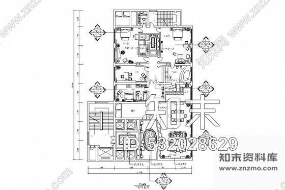 施工图豪华欧式风格总统套房室内施工图施工图下载【ID:532028629】