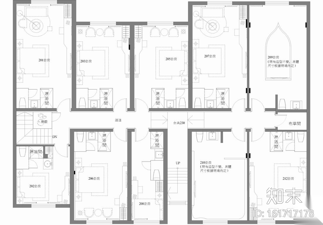 酒店/会所/展厅设计施工图合集cad施工图下载【ID:161717178】