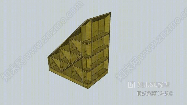 楼梯下的酒柜SU模型下载【ID:926712496】