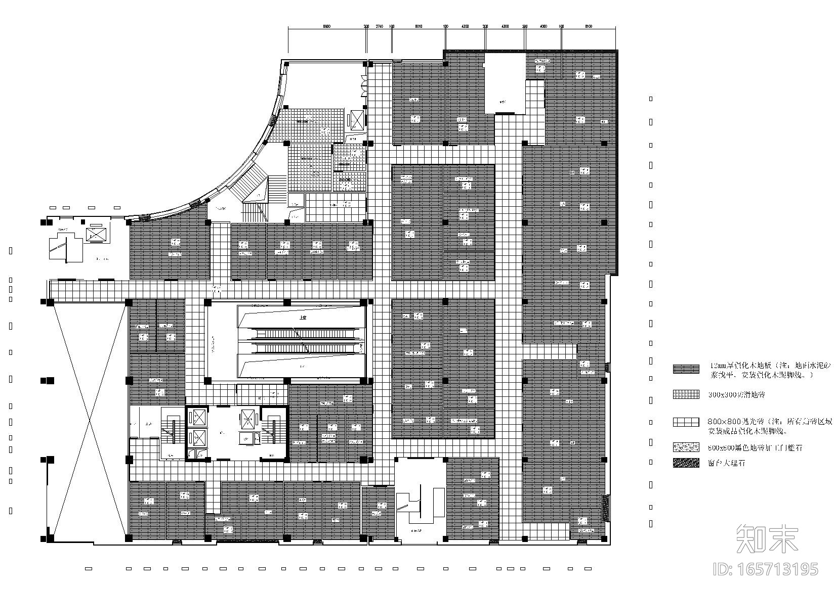 [贵州]丽舍-安顺华西办事处办公楼施工图cad施工图下载【ID:165713195】