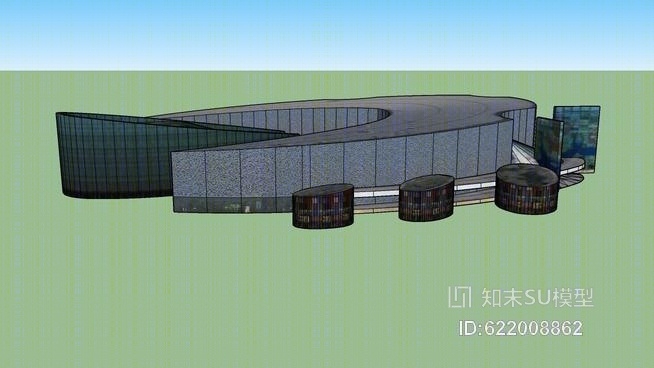 苏州科学文化艺术中心SU模型下载【ID:622008862】
