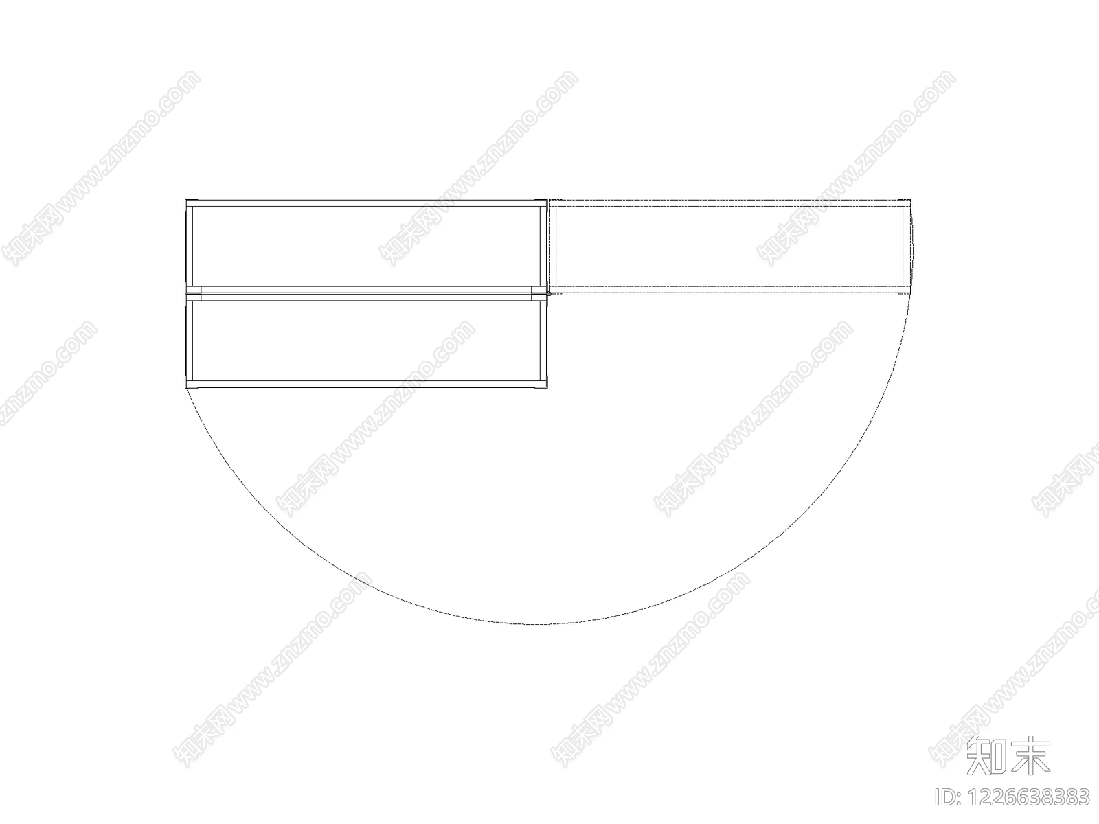 现代桌子CAD图纸