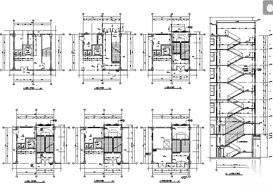 [湖南]17年最新行政楼及中学相关建筑施工图（含水暖电...cad施工图下载【ID:166430161】