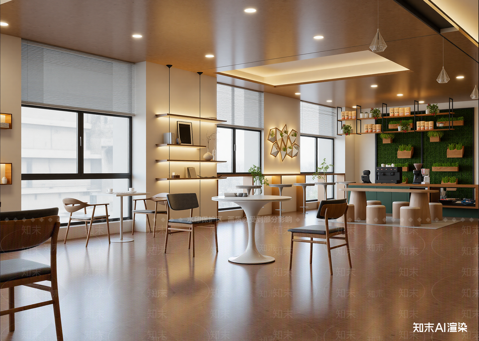 现代咖啡厅3D模型下载【ID:1214341573】