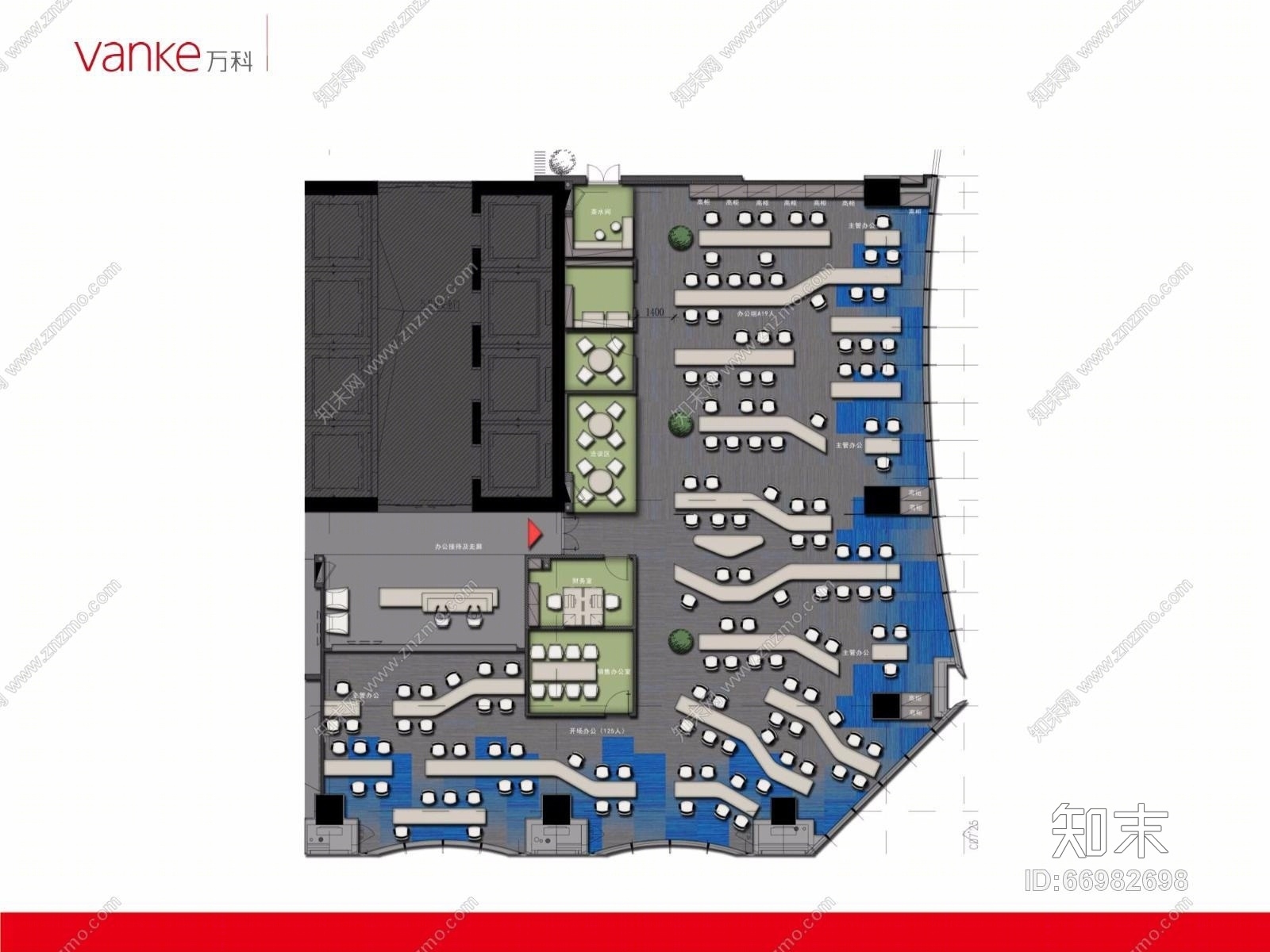 万科活力创客空间办公室施工图下载【ID:66982698】