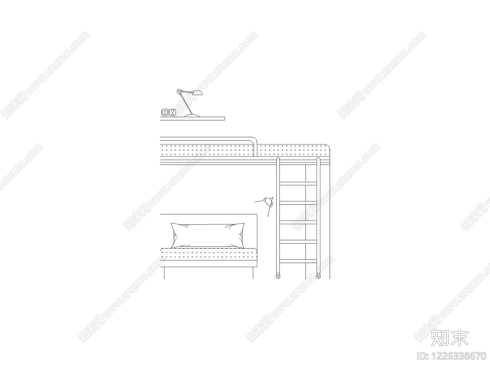 现代床CAD图纸